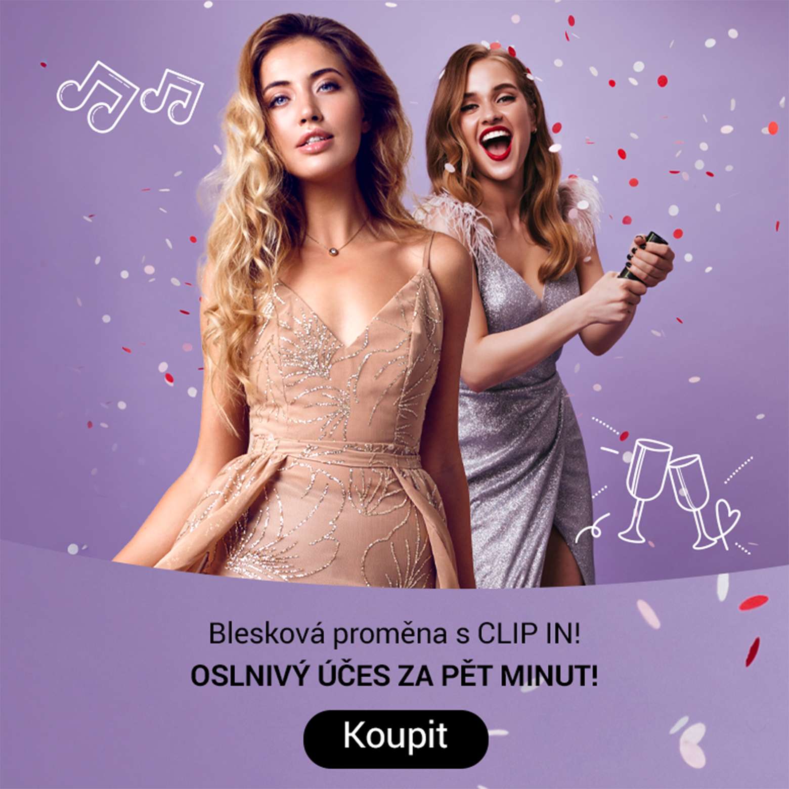 CLIP IN - plesový banner