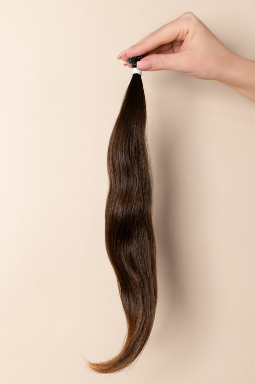 Virgin Hair #7 světle hnědá | 35-39 cm | 30 pramenů