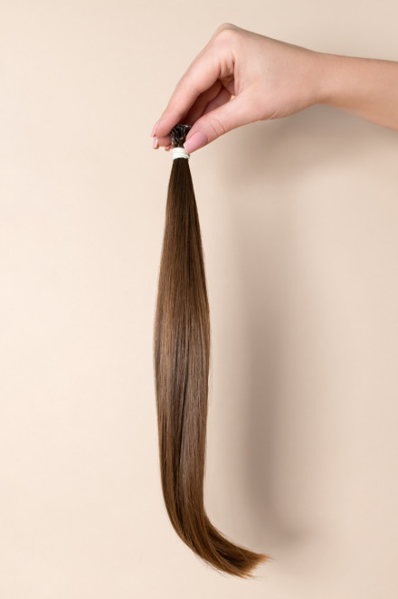 Virgin Hair #8 tmavě medová | 30-34 cm | 55 pramenů