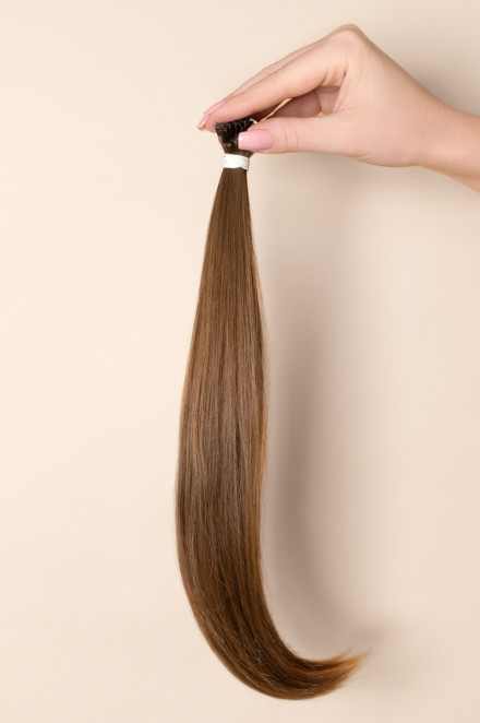 Virgin Hair #8 tmavě medová | 35 cm | 70 pramenů